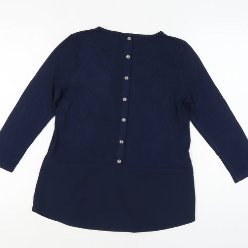 Warehouse Women's Blue Button Back Blouse Size 12