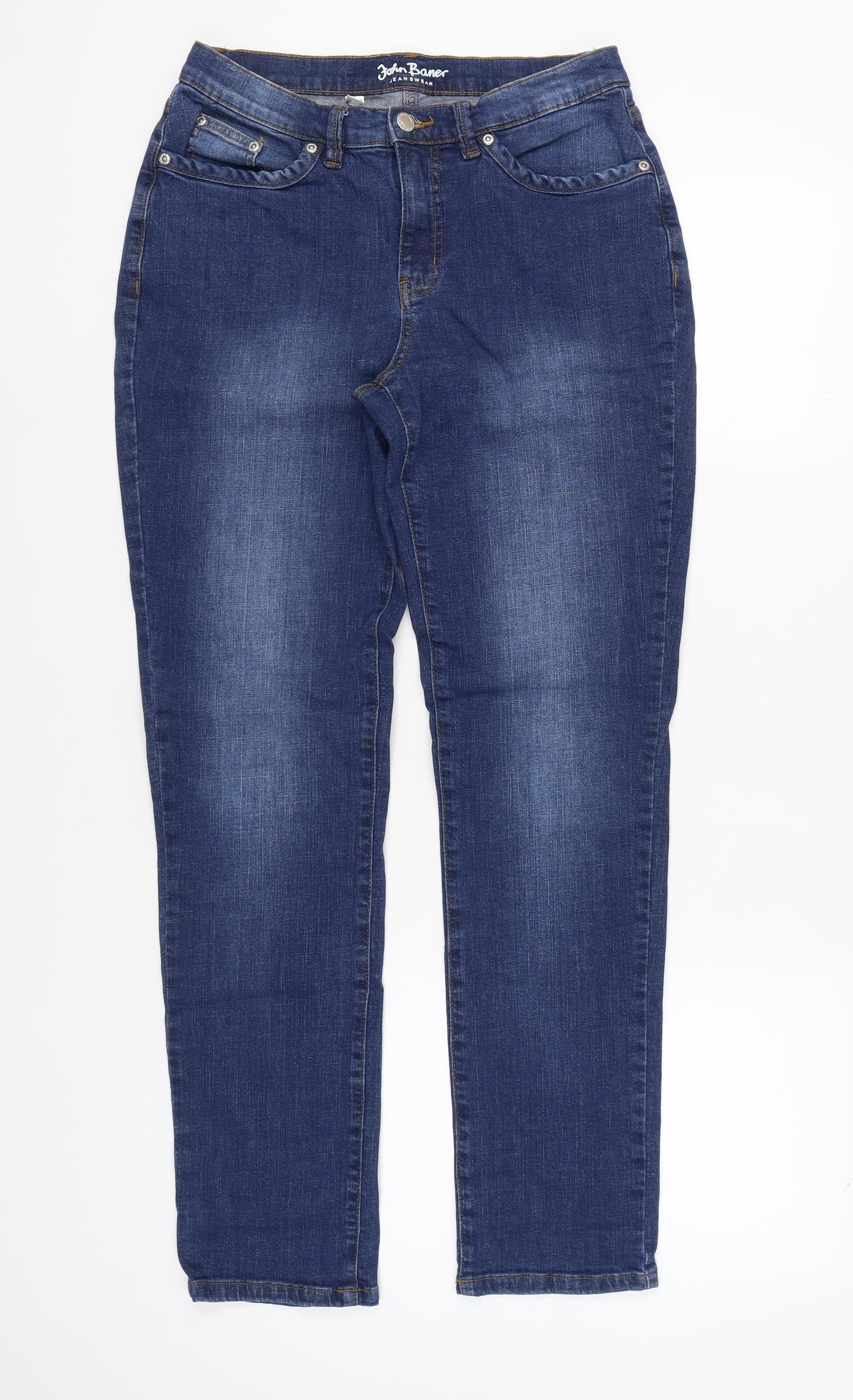 John Baner Women's Blue Straight Jeans Size 14