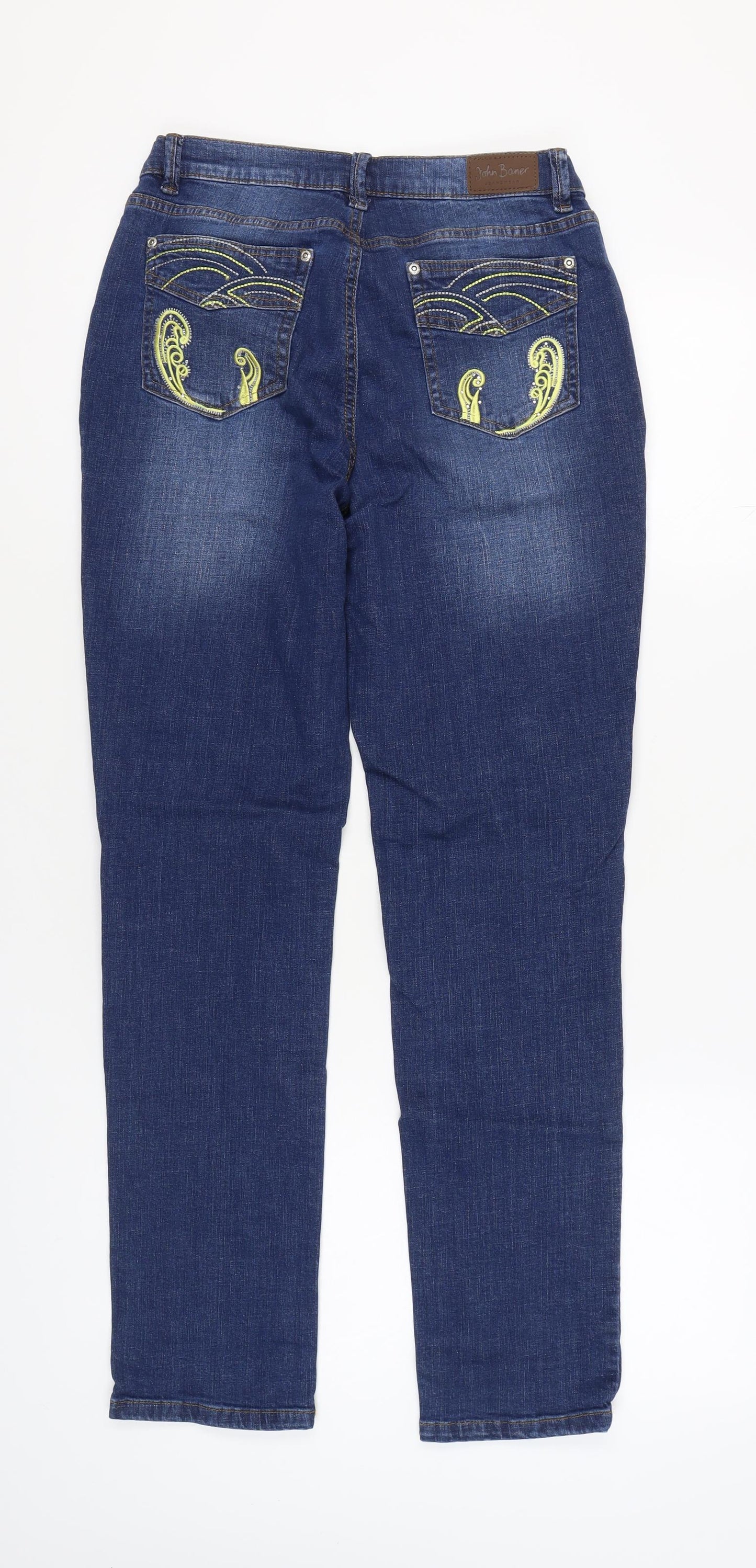 John Baner Women's Blue Straight Jeans Size 14
