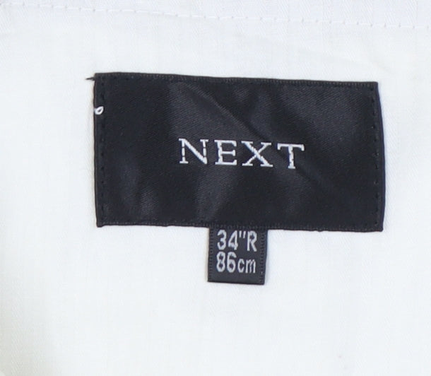 Next Men's Beige Linen Trousers, Size 34, Regular Fit