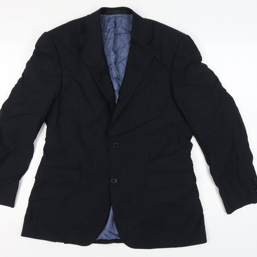 Marks and Spencer Men's Navy Striped Suit Jacket 38R