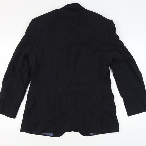 Marks and Spencer Men's Navy Striped Suit Jacket 38R