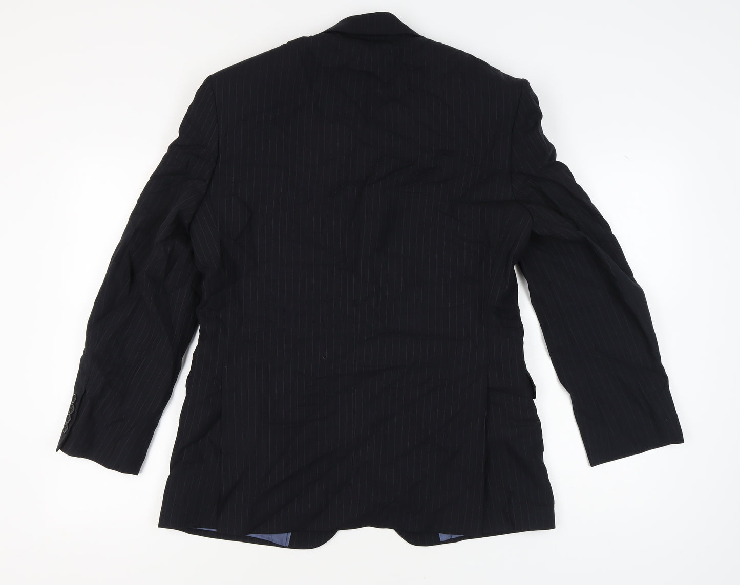 Marks and Spencer Men's Navy Striped Suit Jacket 38R