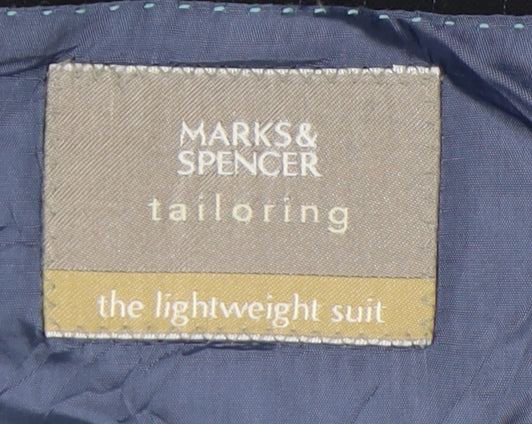 Marks and Spencer Men's Navy Striped Suit Jacket 38R