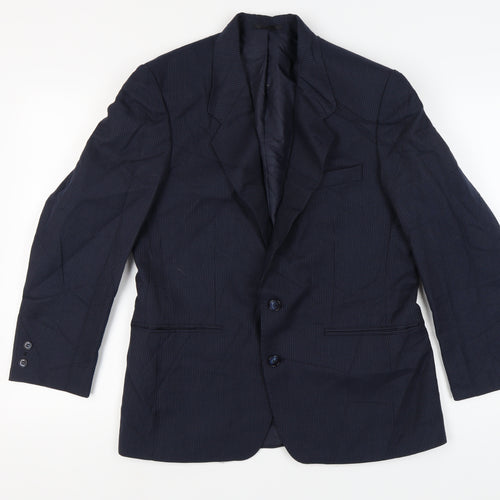 C&A Men's Blue Striped Short Blazer - 38 Regular Fit