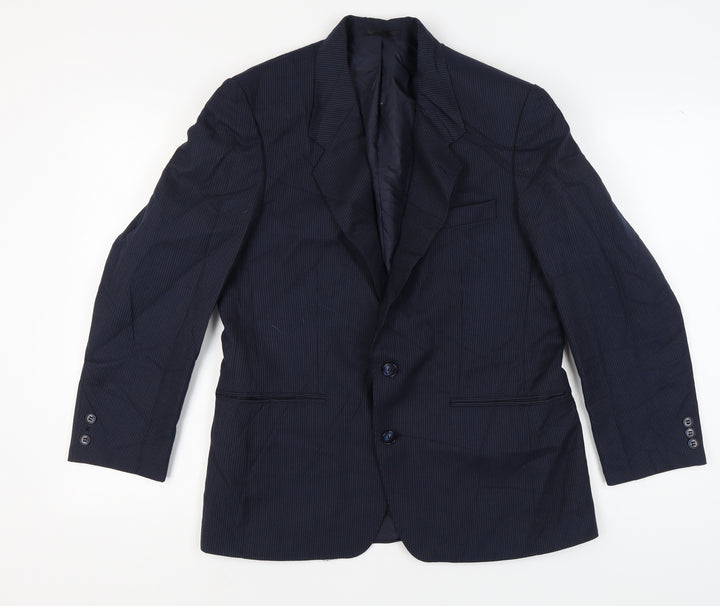 C&A Men's Blue Striped Short Blazer - 38 Regular Fit