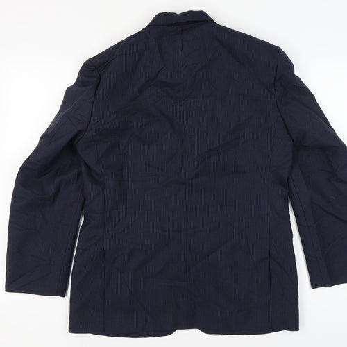 C&A Men's Blue Striped Short Blazer - 38 Regular Fit