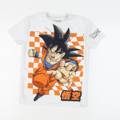 Dragon Ball Super Boys' White Anime T-Shirt, Size 8-9 Years