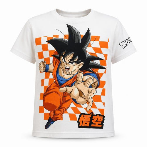 Dragon Ball Super Boys' White Anime T-Shirt, Size 8-9 Years