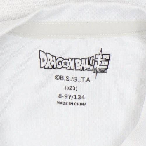 Dragon Ball Super Boys' White Anime T-Shirt, Size 8-9 Years