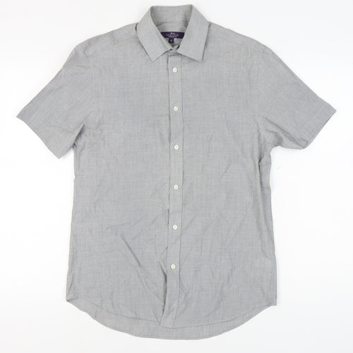 Tailor & Cutter Men's Grey Regular Fit Shirt