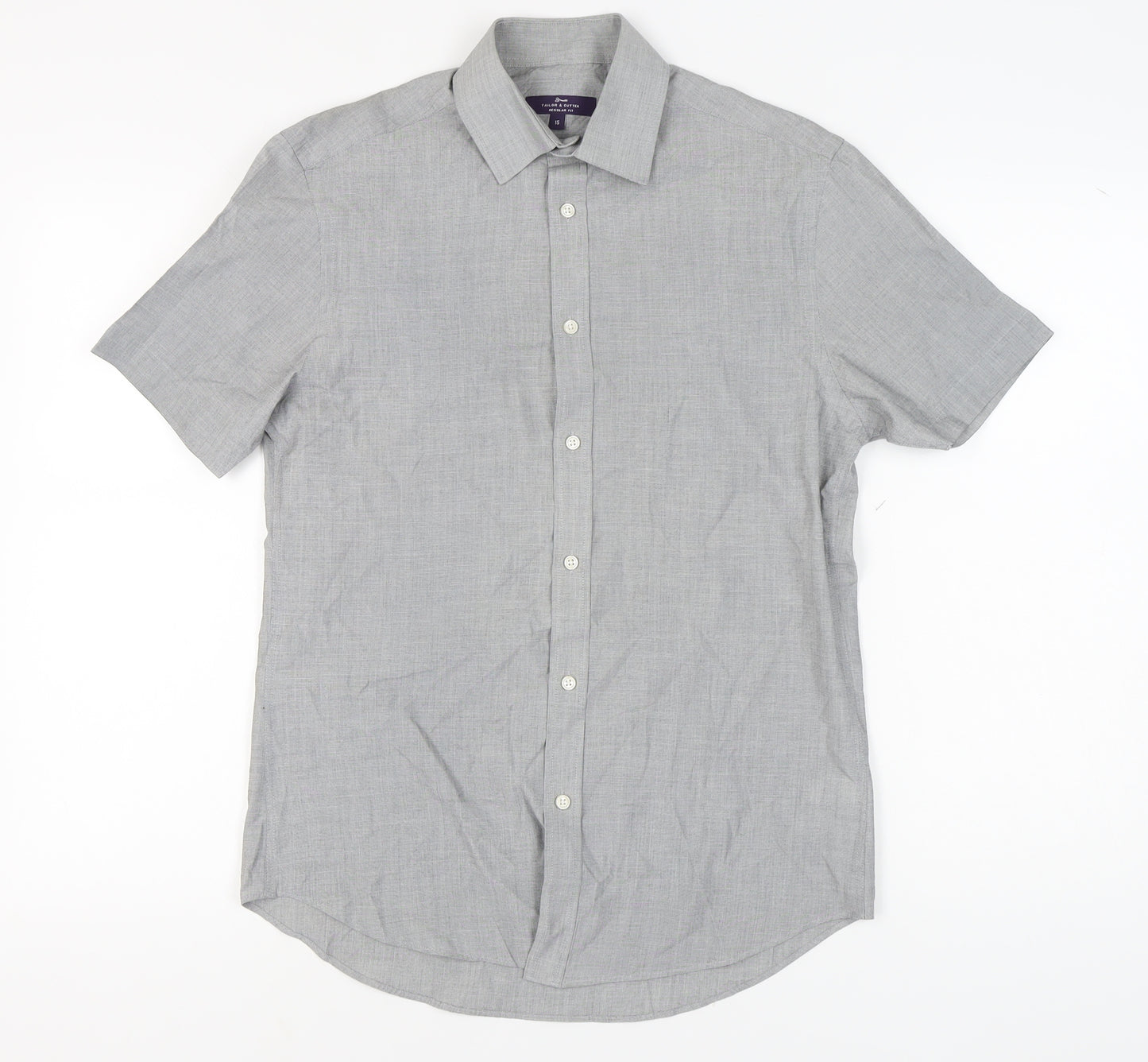 Tailor & Cutter Men's Grey Regular Fit Shirt