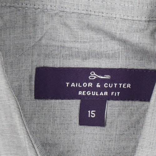 Tailor & Cutter Men's Grey Regular Fit Shirt