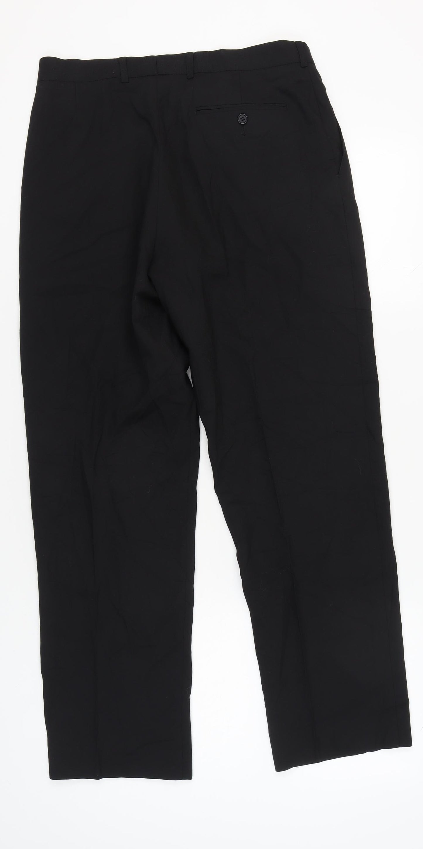 Marks & Spencer Men's Black Pleated Trousers 32/31