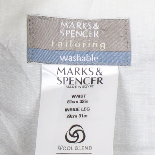 Marks & Spencer Men's Black Pleated Trousers 32/31