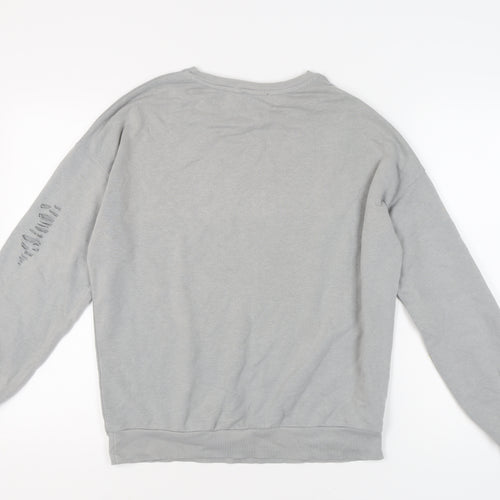 New Look Women's Grey Distressed Pullover Sweatshirt S