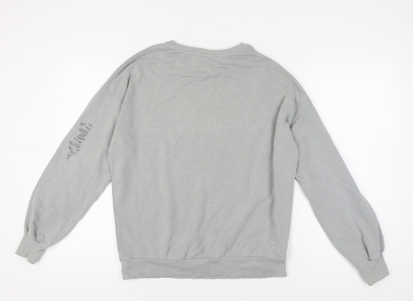 New Look Women's Grey Distressed Pullover Sweatshirt S