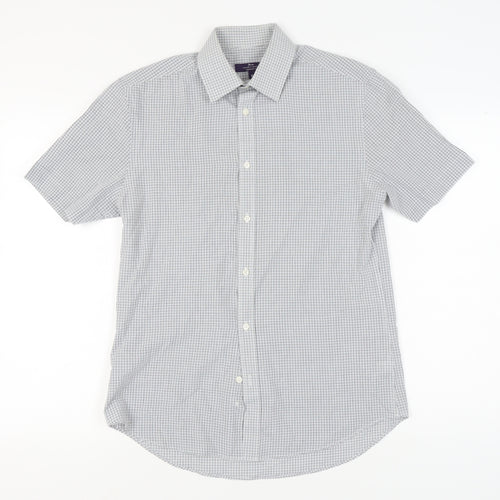 Tailor & Cutter Men's Grey Check Short Sleeve Shirt