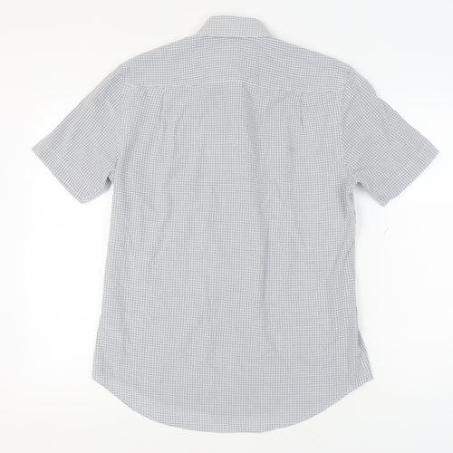 Tailor & Cutter Men's Grey Check Short Sleeve Shirt