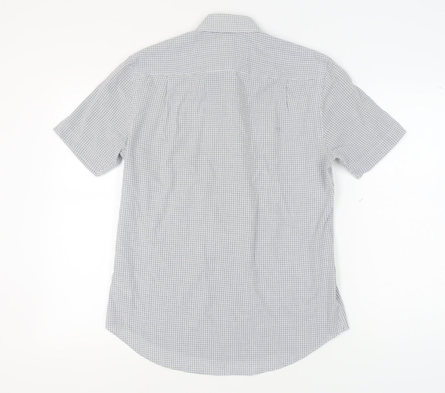 Tailor & Cutter Men's Grey Check Short Sleeve Shirt