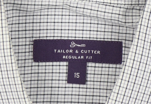 Tailor & Cutter Men's Grey Check Short Sleeve Shirt