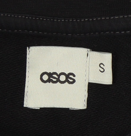 ASOS Men's Black/Grey Full Zip Sweatshirt, S