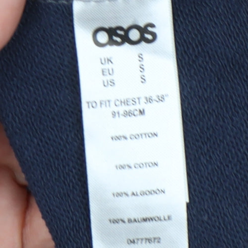 ASOS Men's Black/Grey Full Zip Sweatshirt, S