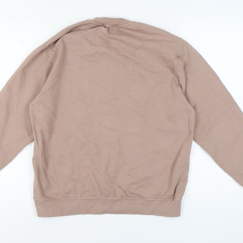 Pull&Bear Unisex Adults Brown S Logo Sweatshirt