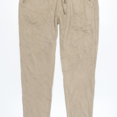 Brave Soul Men's Beige Jogger Trousers, M, Casual Fit