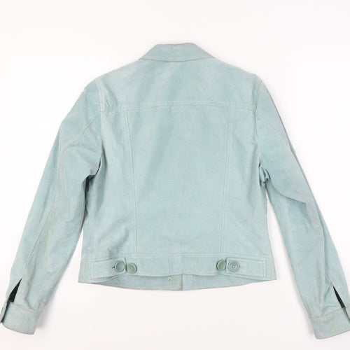 Marks and Spencer Women's Blue Suede Jacket, Size 14