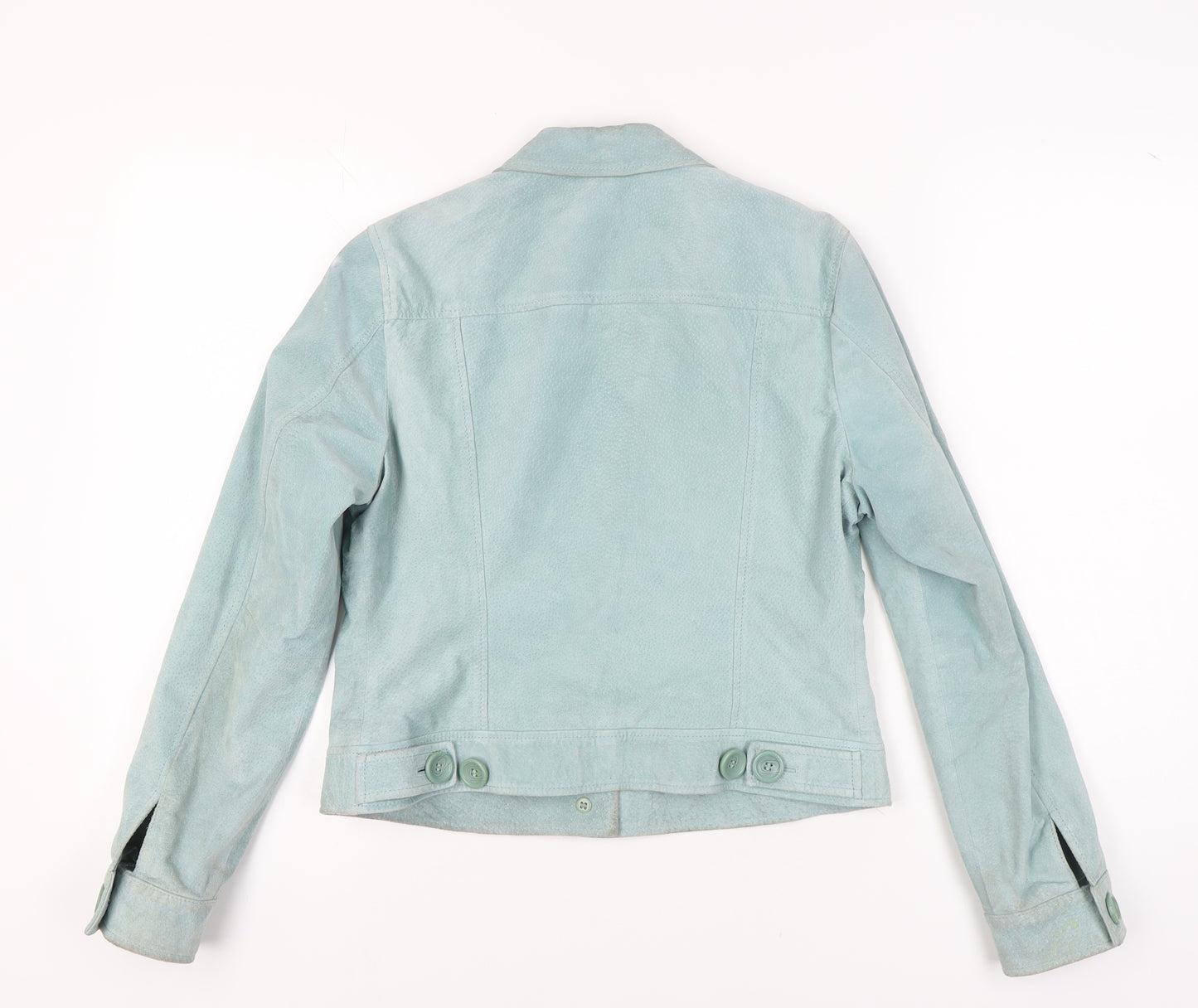 Marks and Spencer Women's Blue Suede Jacket, Size 14