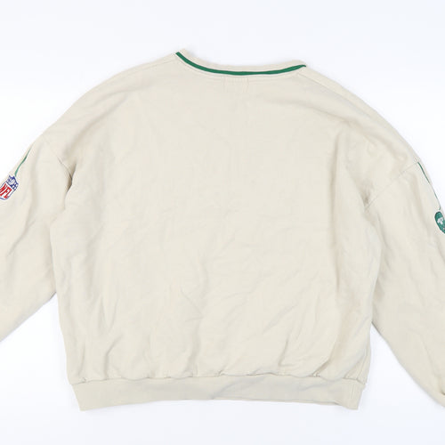 Pull & Bear Beige Unisex M Pullover Sweatshirt