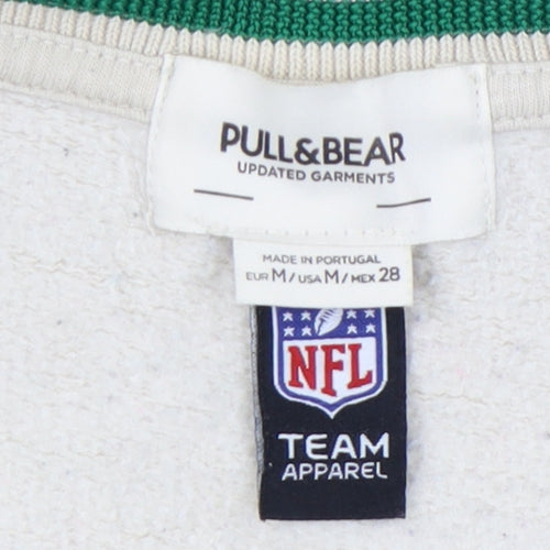 Pull & Bear Beige Unisex M Pullover Sweatshirt