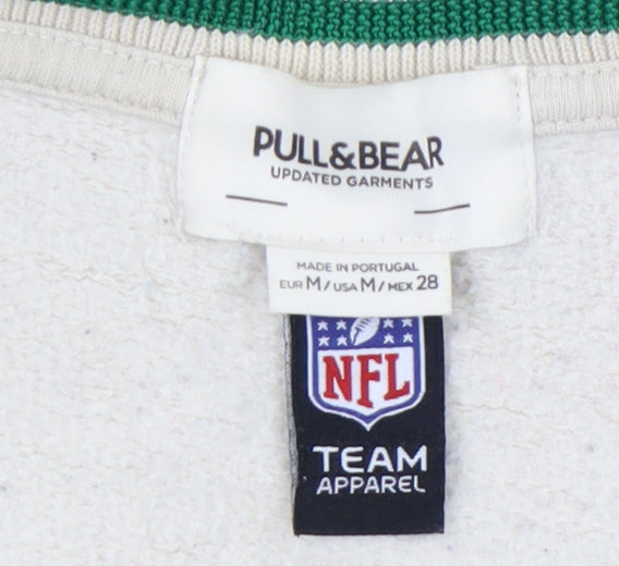 Pull & Bear Beige Unisex M Pullover Sweatshirt