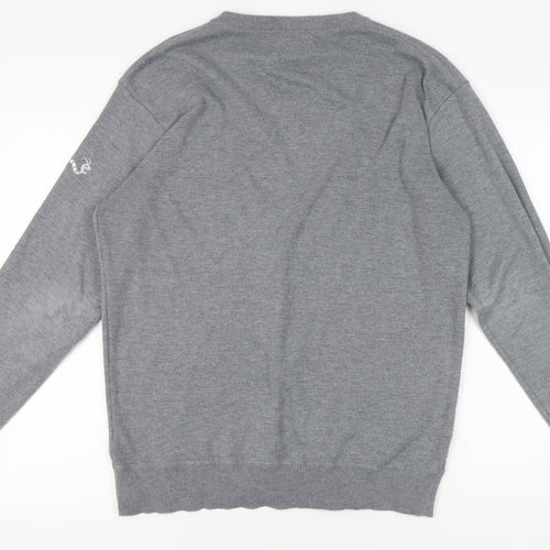 Woodworm Golf Men's Grey XL Knit V-Neck Sweatshirt