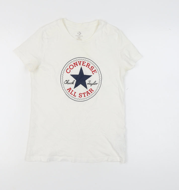 Converse Unisex White XS T-Shirt Classic Fit