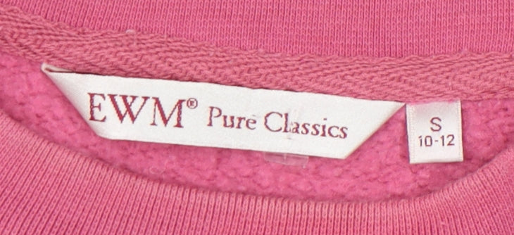 EWM Women's Pink Embroidered Sweatshirt, Size 10-12