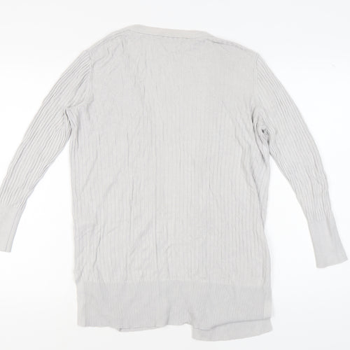 Oasis Women's Grey Cardigan Small V-Neck