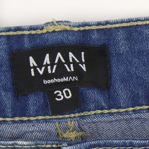 boohooMAN Men's Blue Slim Fit Skinny Jeans Size 30