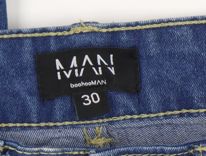 boohooMAN Men's Blue Slim Fit Skinny Jeans Size 30