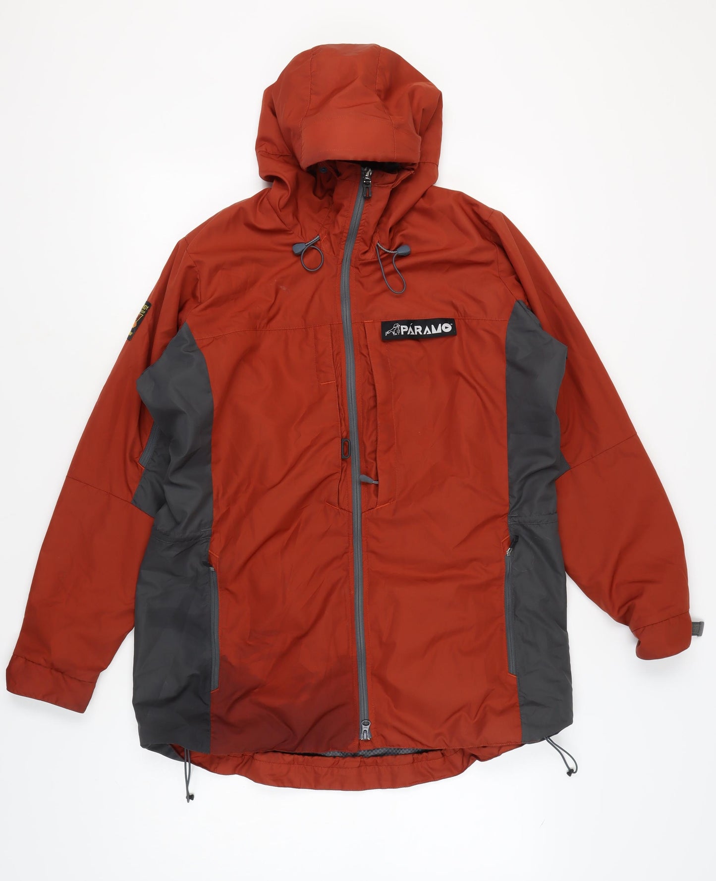 Paramo Men's Red Parka Jacket L - Hooded Outdoor Wear