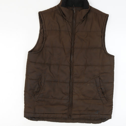 NordicTrack Men's Brown Puffer Waistcoat S - Winter Essential