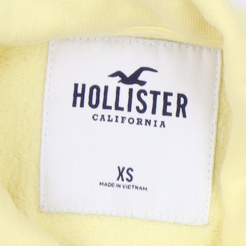 Hollister Women's Yellow Colourblock XS Pullover Sweatshirt