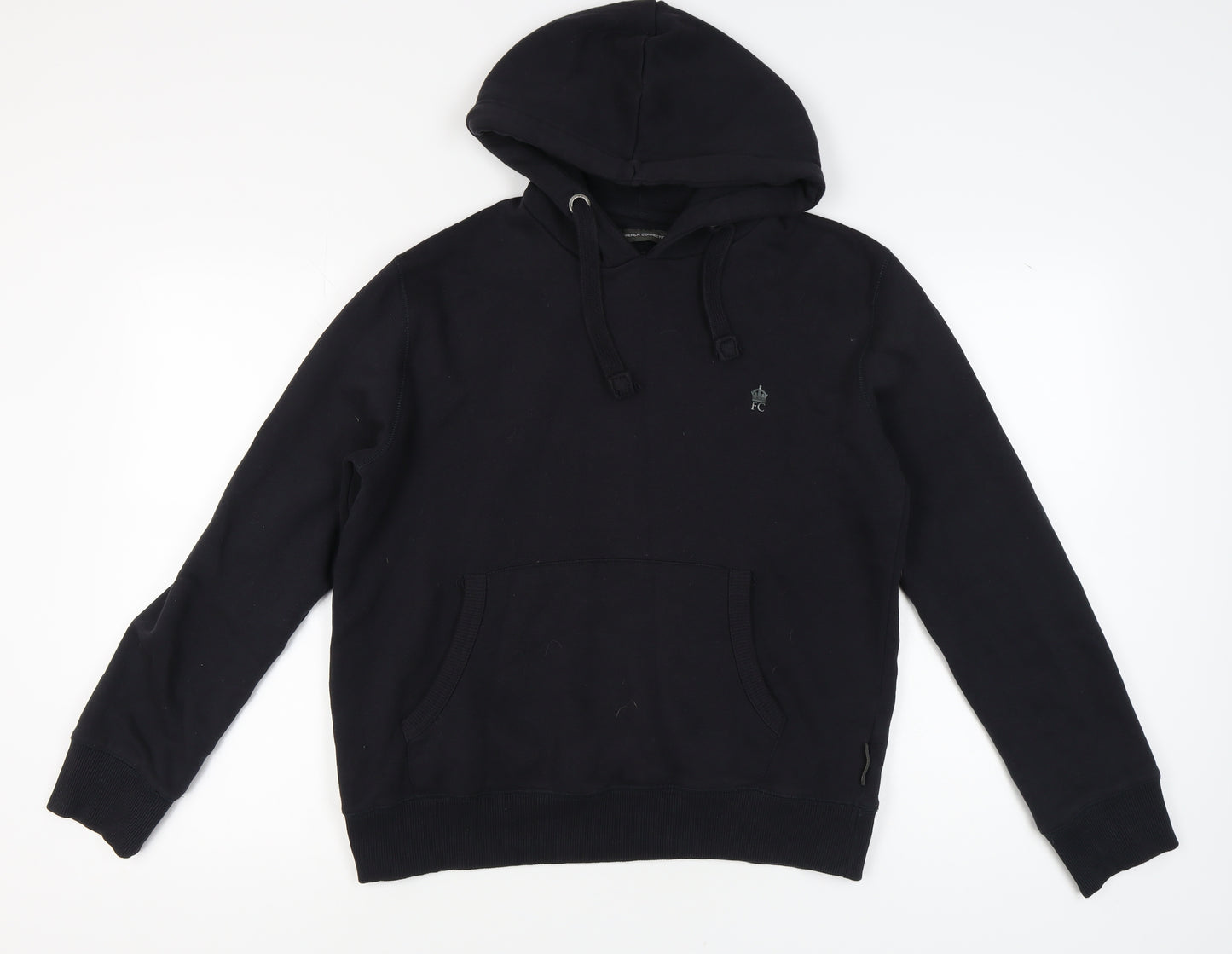 French Connection Men's Black Pullover Hoodie M