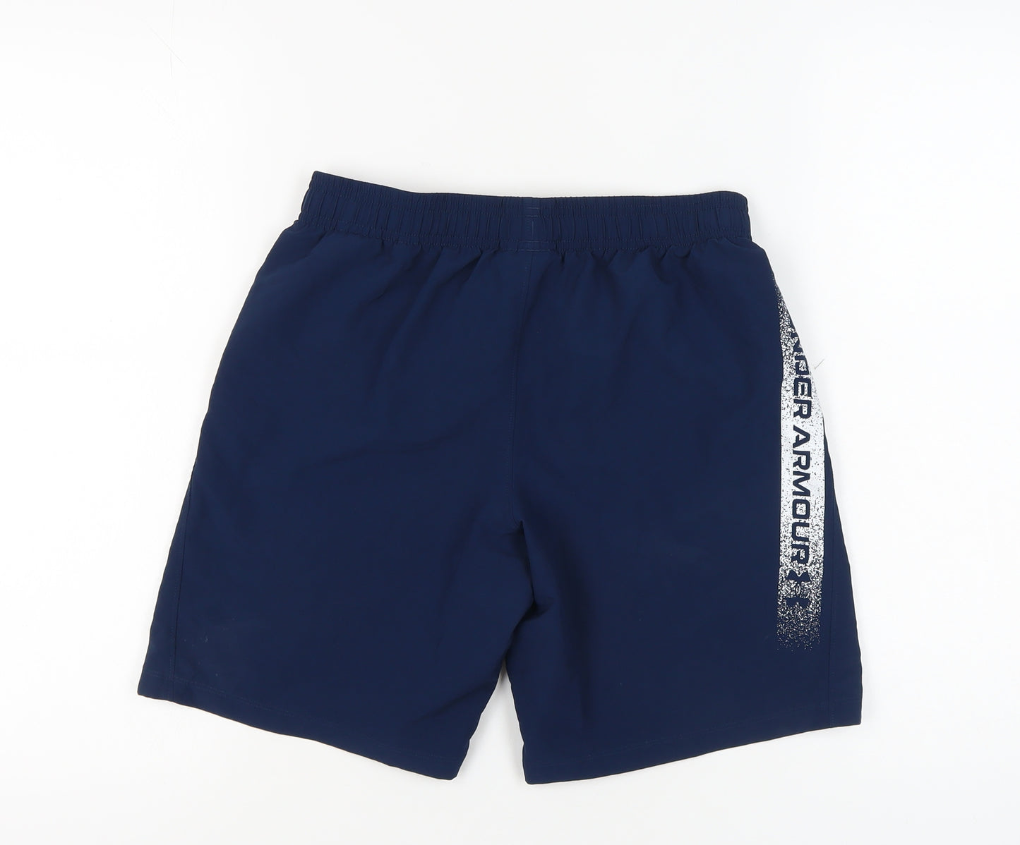 Under Armour Boys' Blue Athletic Shorts, Size L, Elastic Waist
