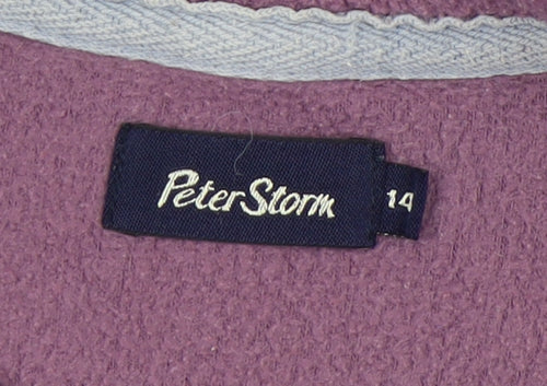 Peter Storm Women's Purple Fleece Pullover Sweatshirt Size 14