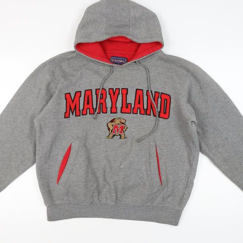 Champs Men's Grey Pullover Hoodie, Small, College Style