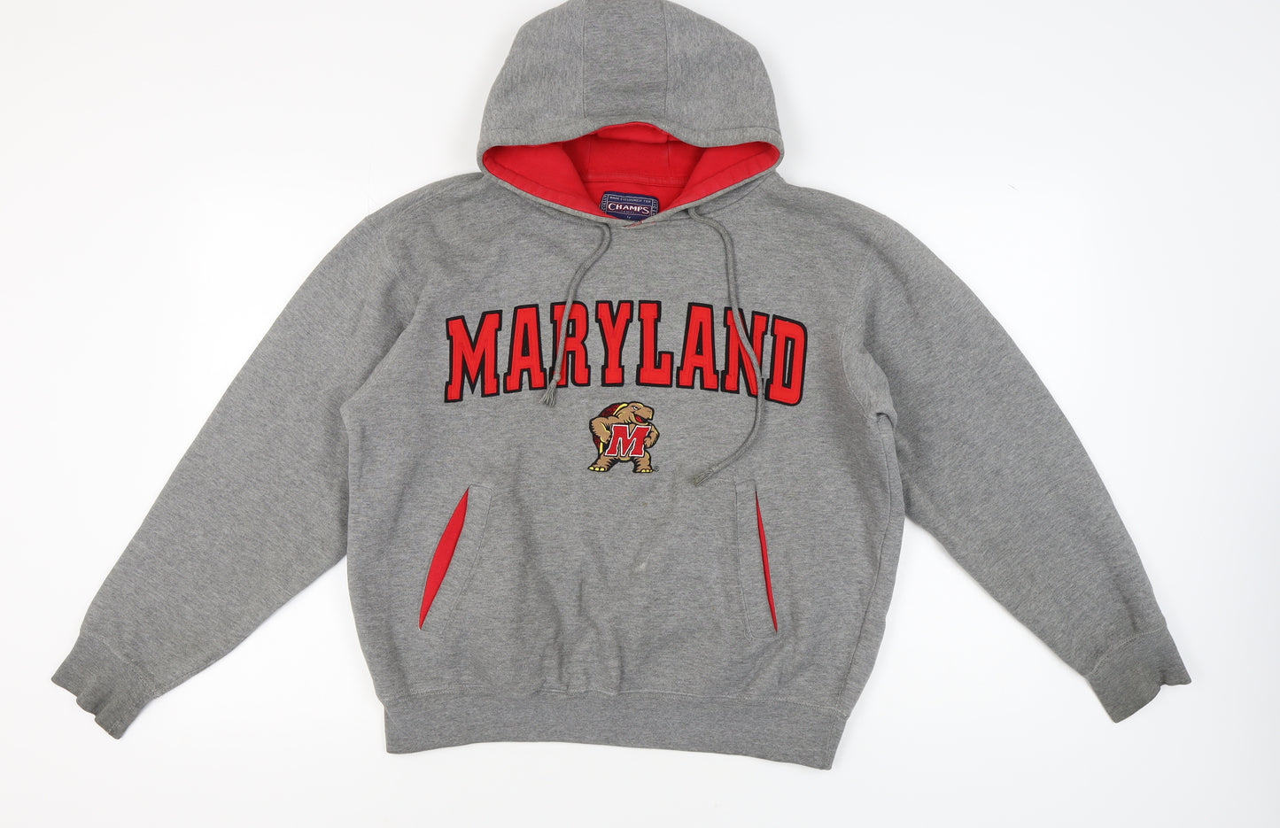 Champs Men's Grey Pullover Hoodie, Small, College Style