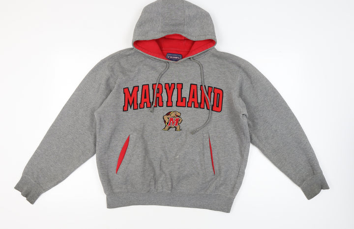 Champs Men's Grey Pullover Hoodie, Small, College Style