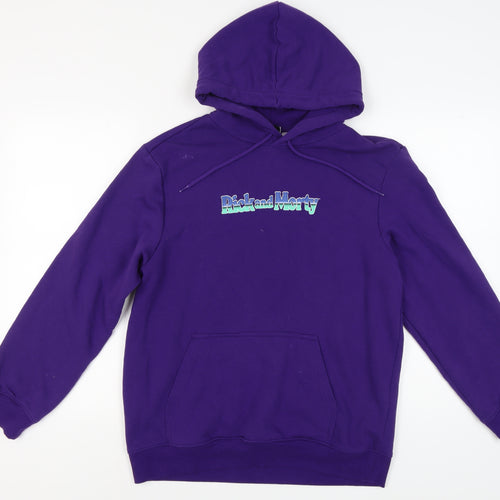 H&M Rick and Morty Purple Hoodie M Unisex